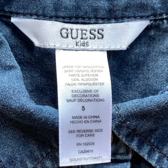 Girls Guess Denim with Flowy Bottom Dress - Picture 7 of 7
